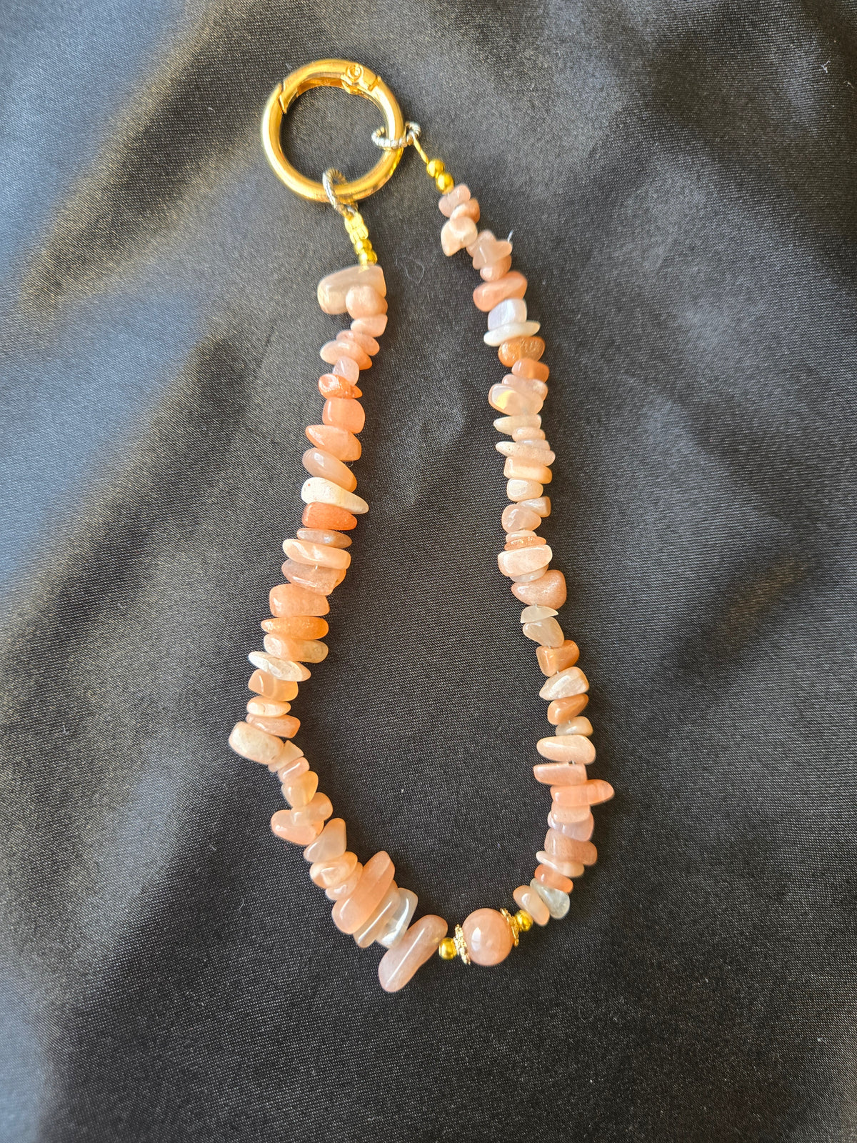 Peach Gemstone Phone Charm
