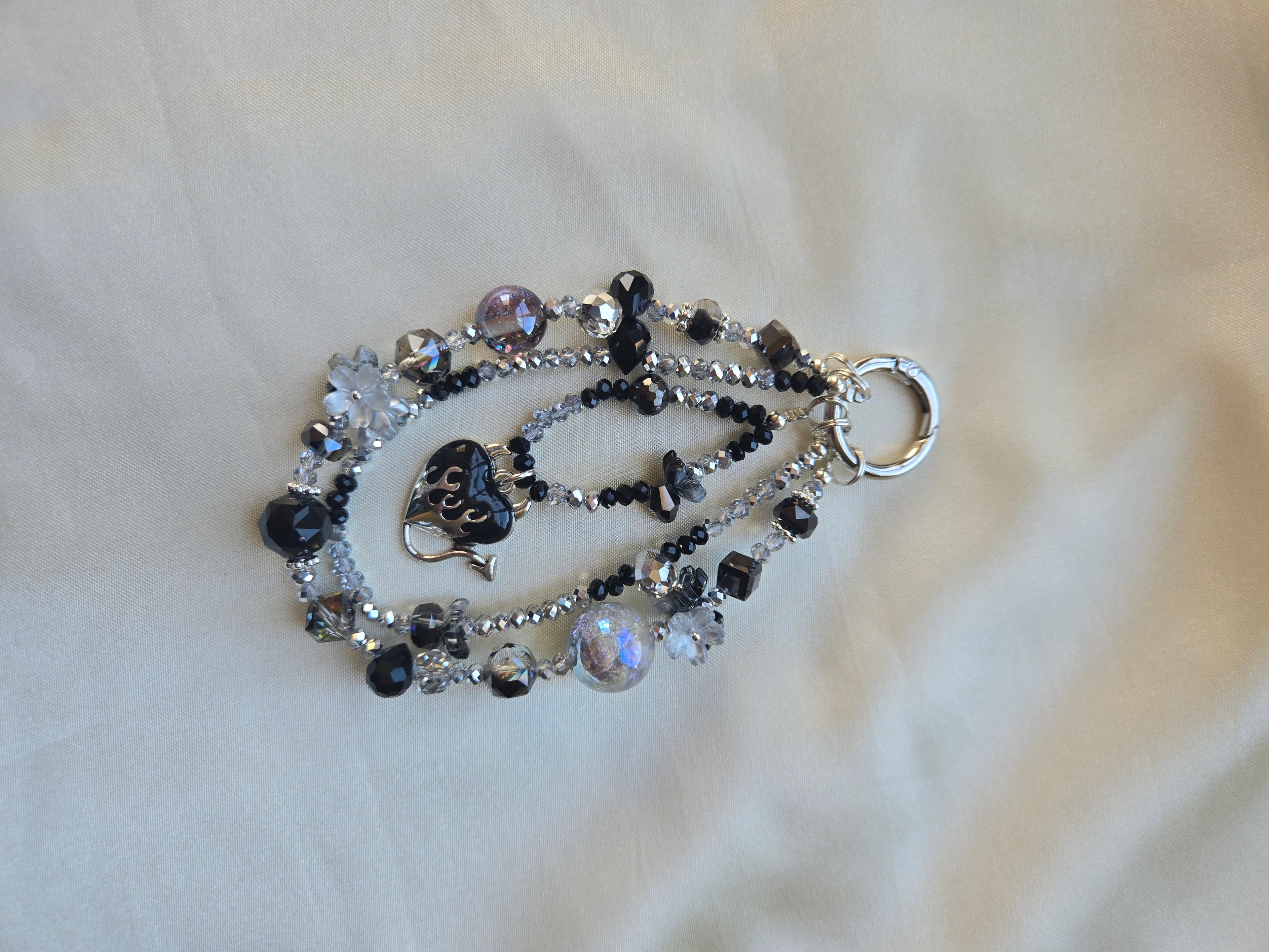 Midnight Heart Phone Charm