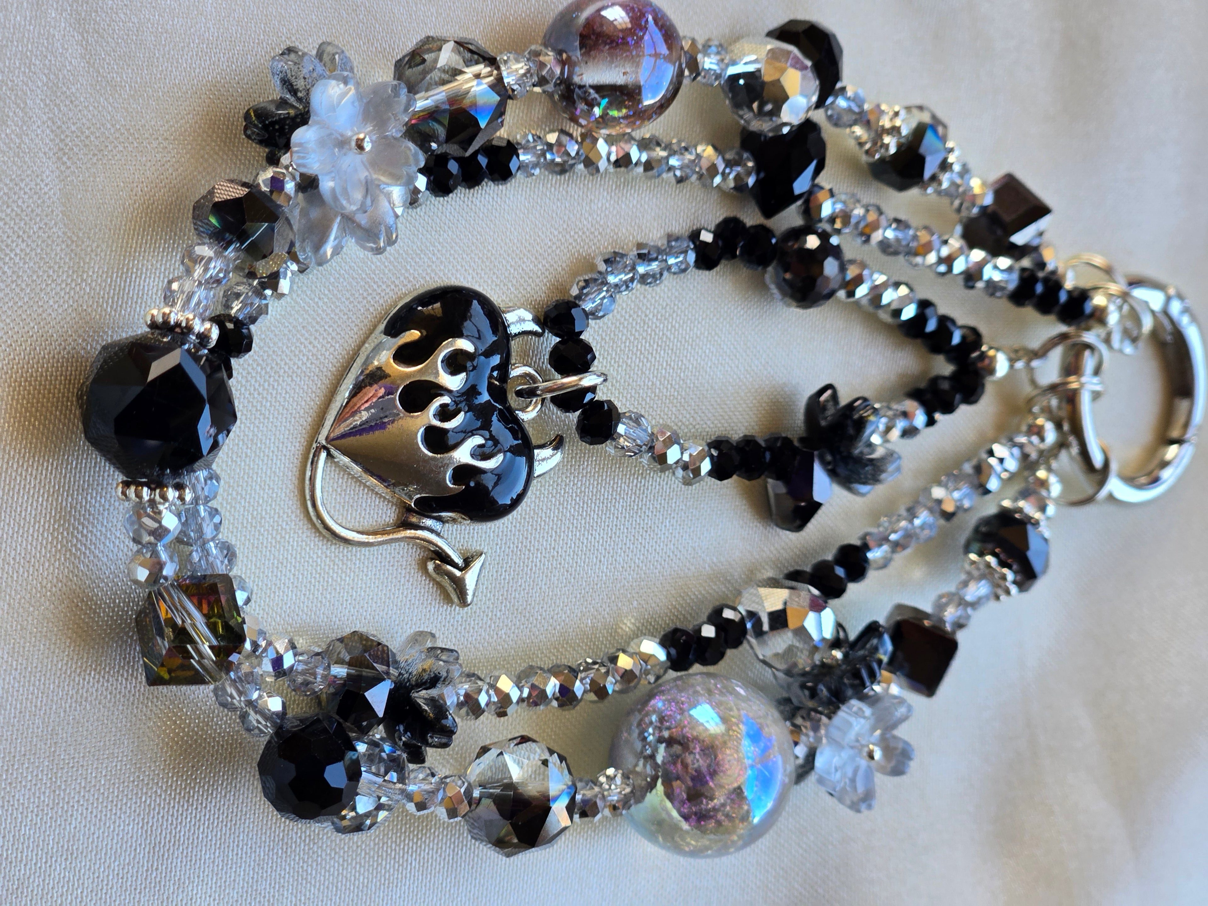 Midnight Heart Phone Charm