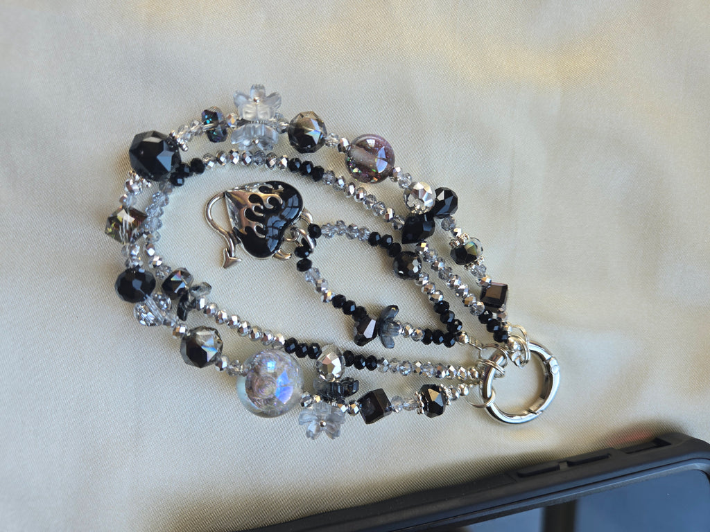 Midnight Heart Phone Charm