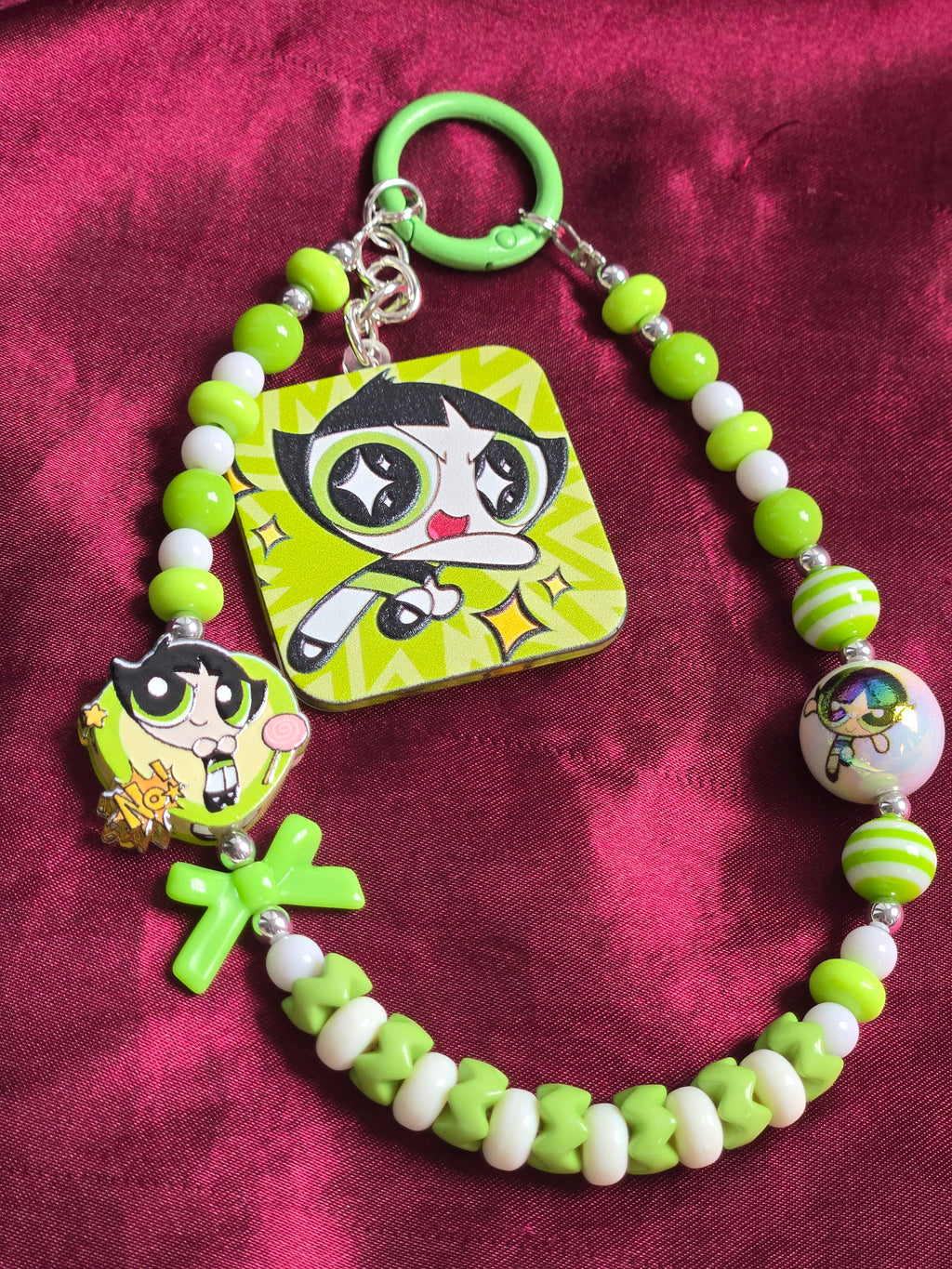 Power Pop Green Phone Charm