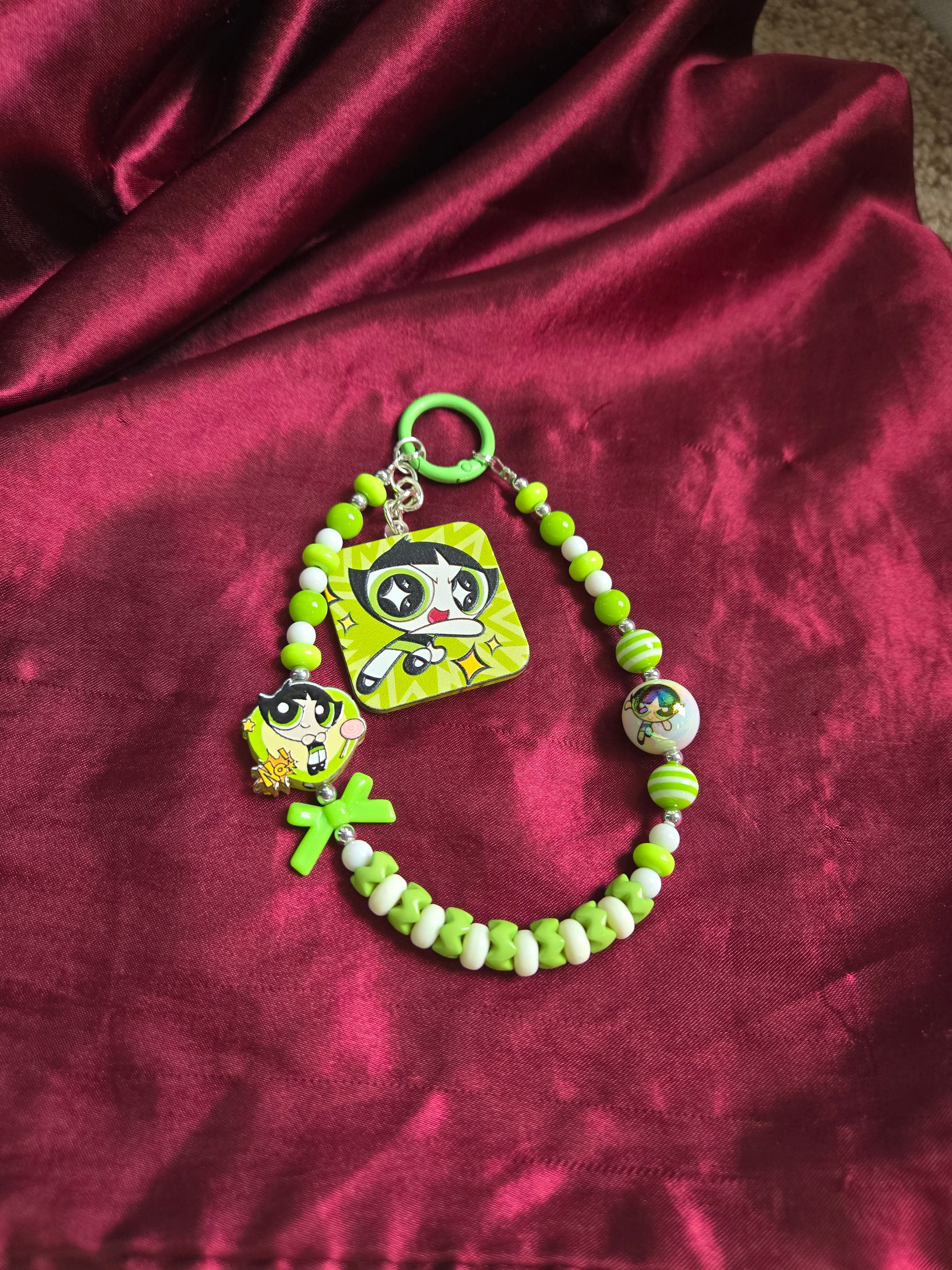 Power Pop Green Phone Charm