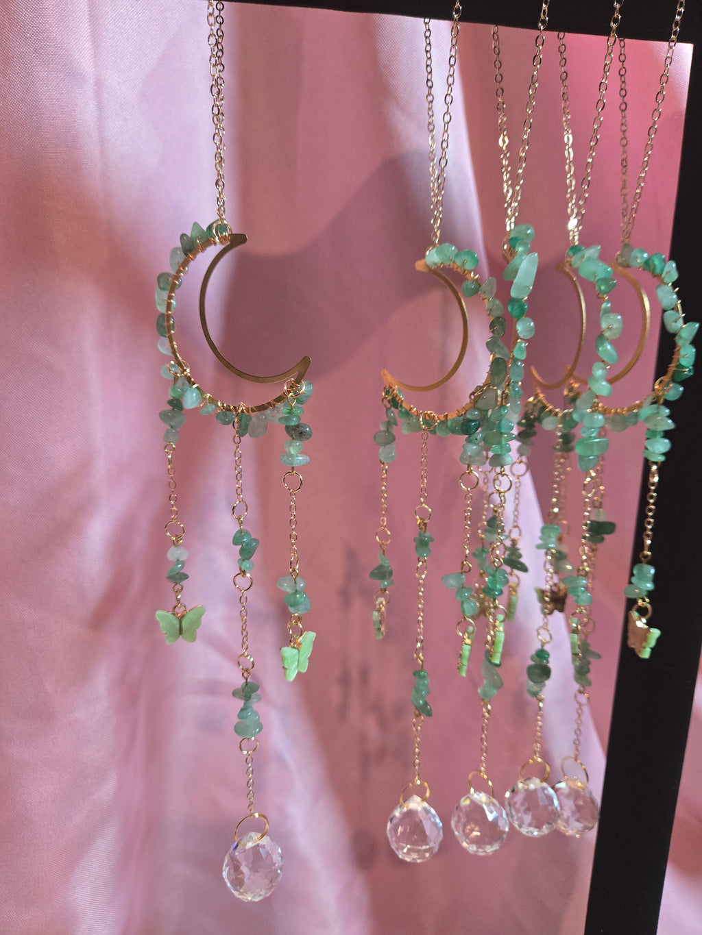Green Aventurine Butterfly Suncatcher