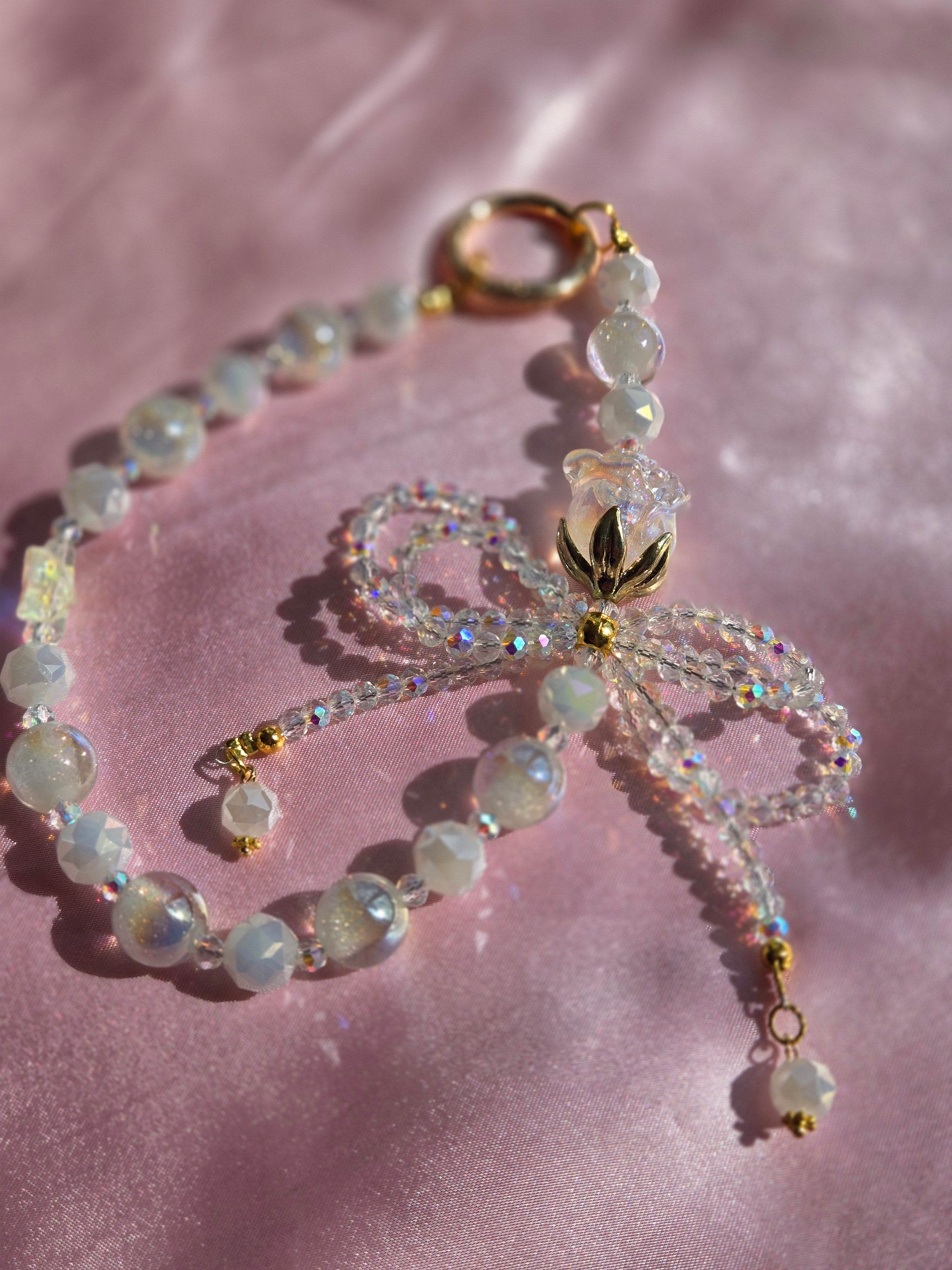 Crystal Bow Phone Charm