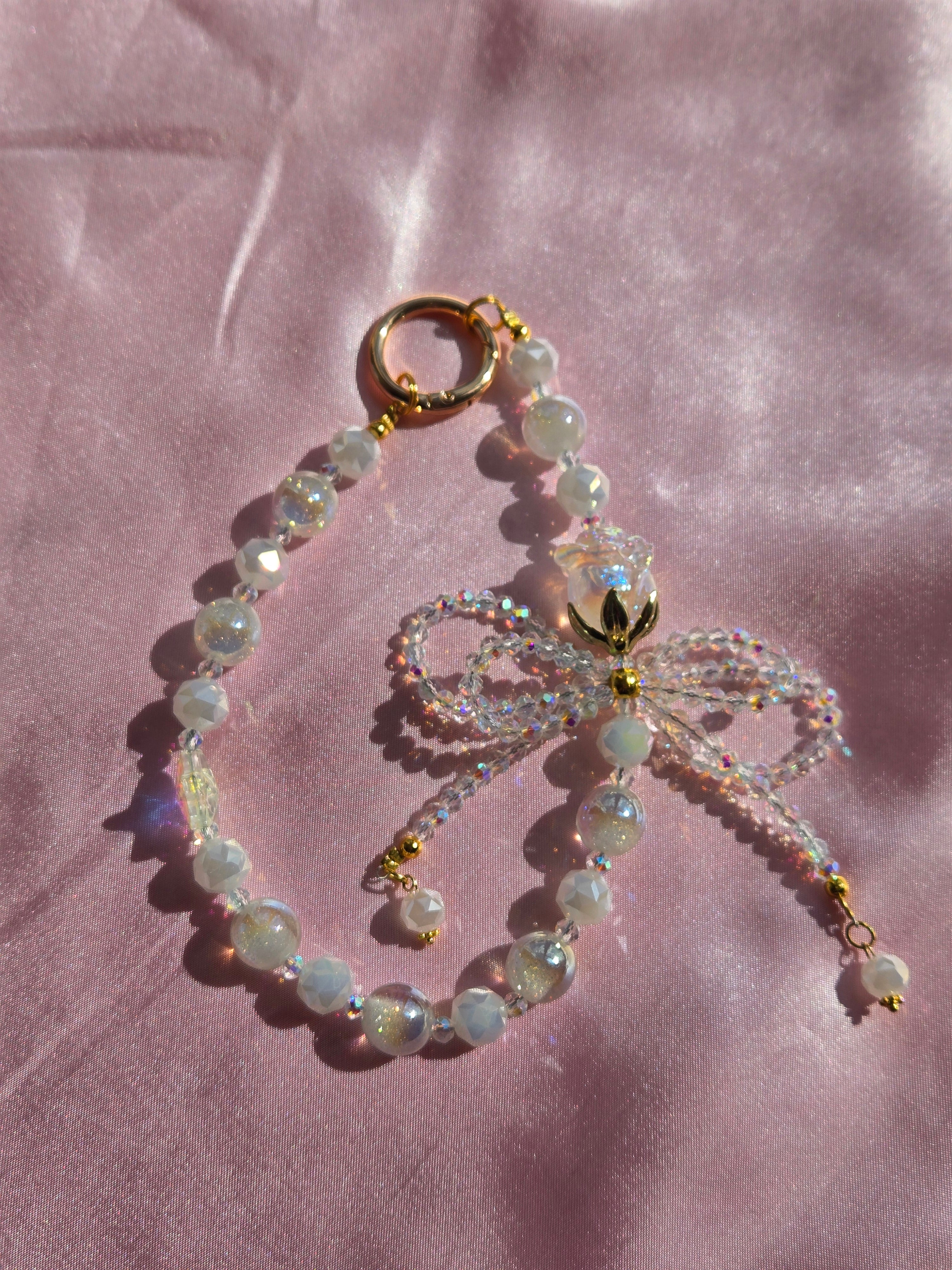 Crystal Bow Phone Charm