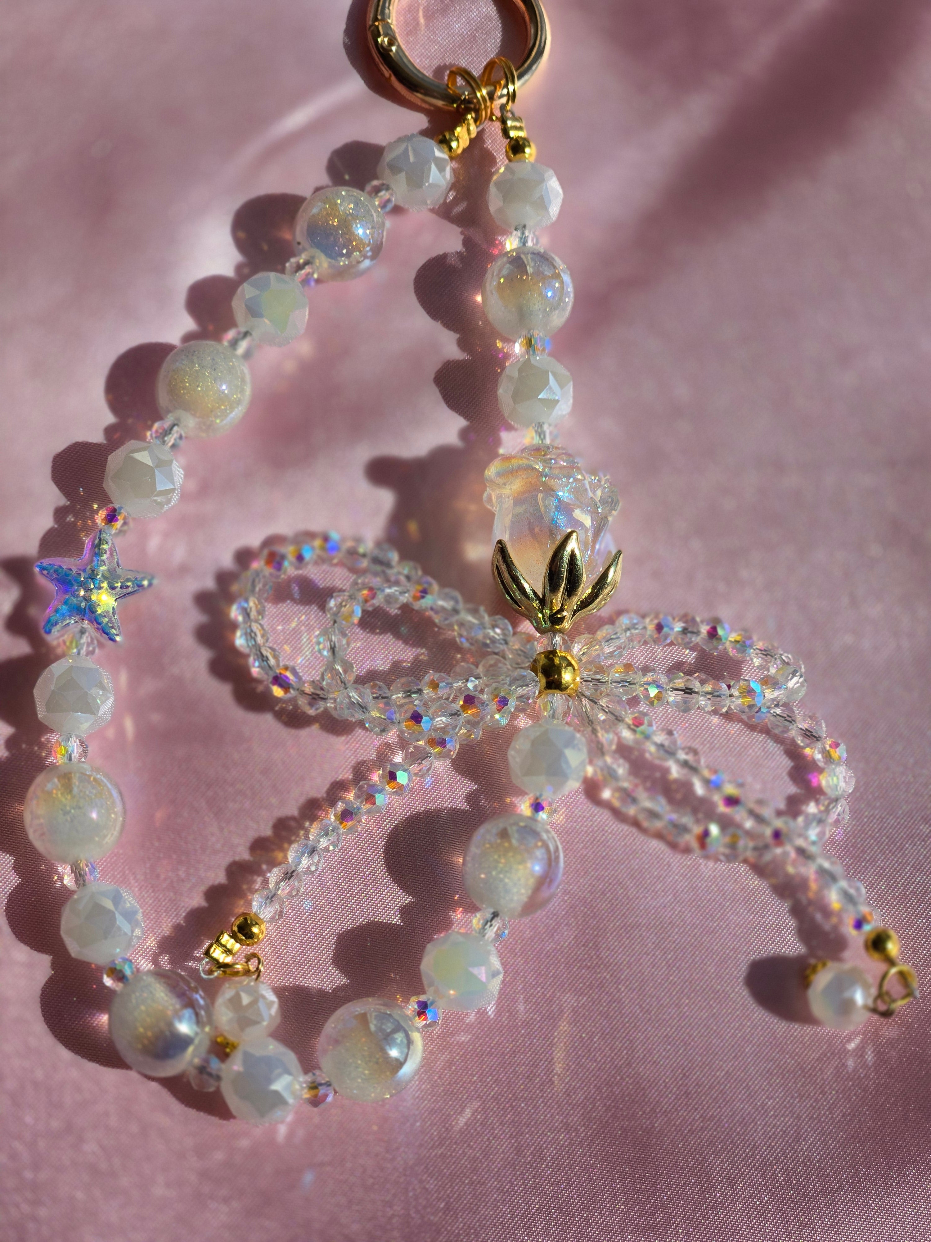 Crystal Bow Phone Charm