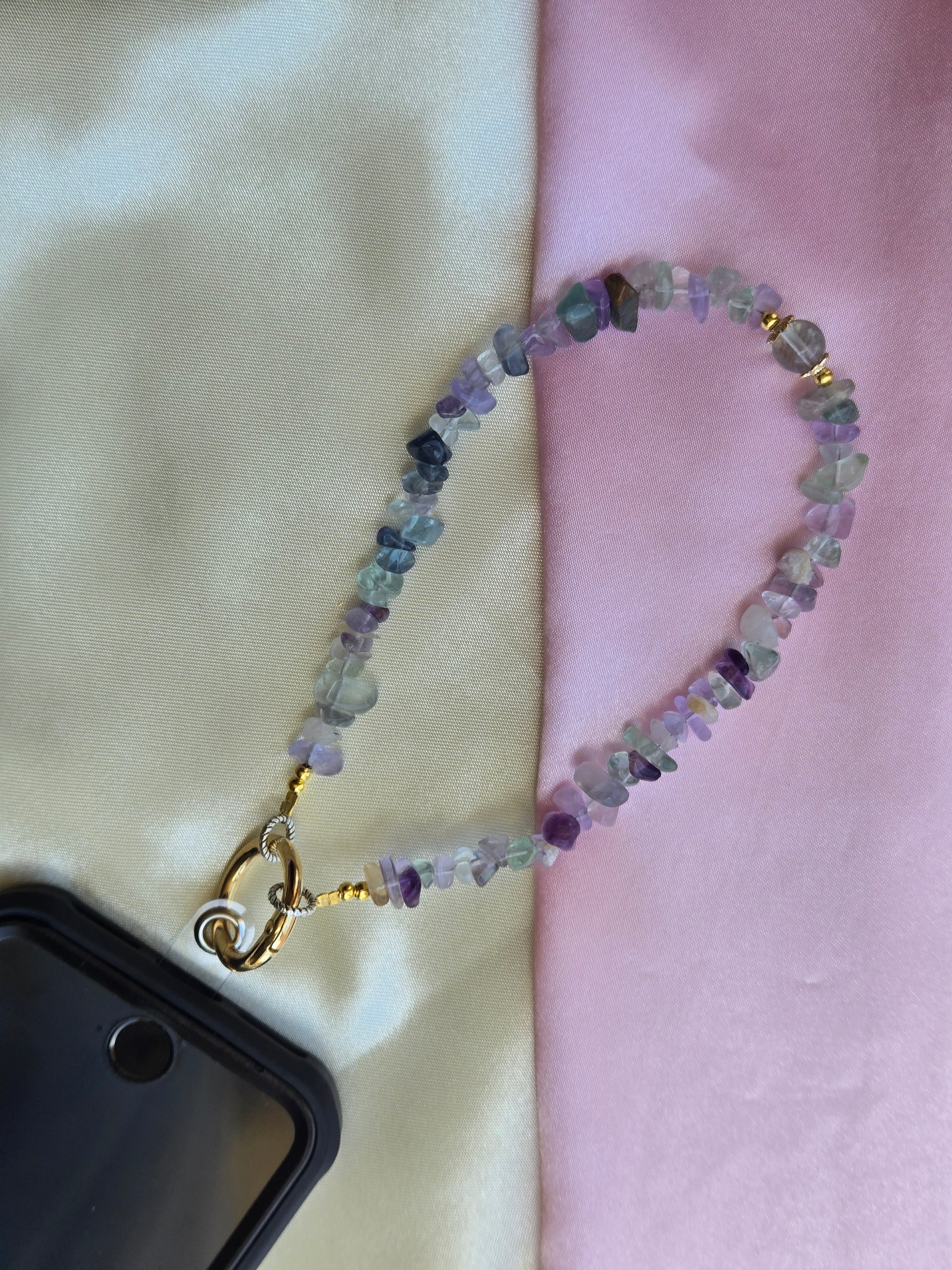 Pastel Fluorite Phone Charm