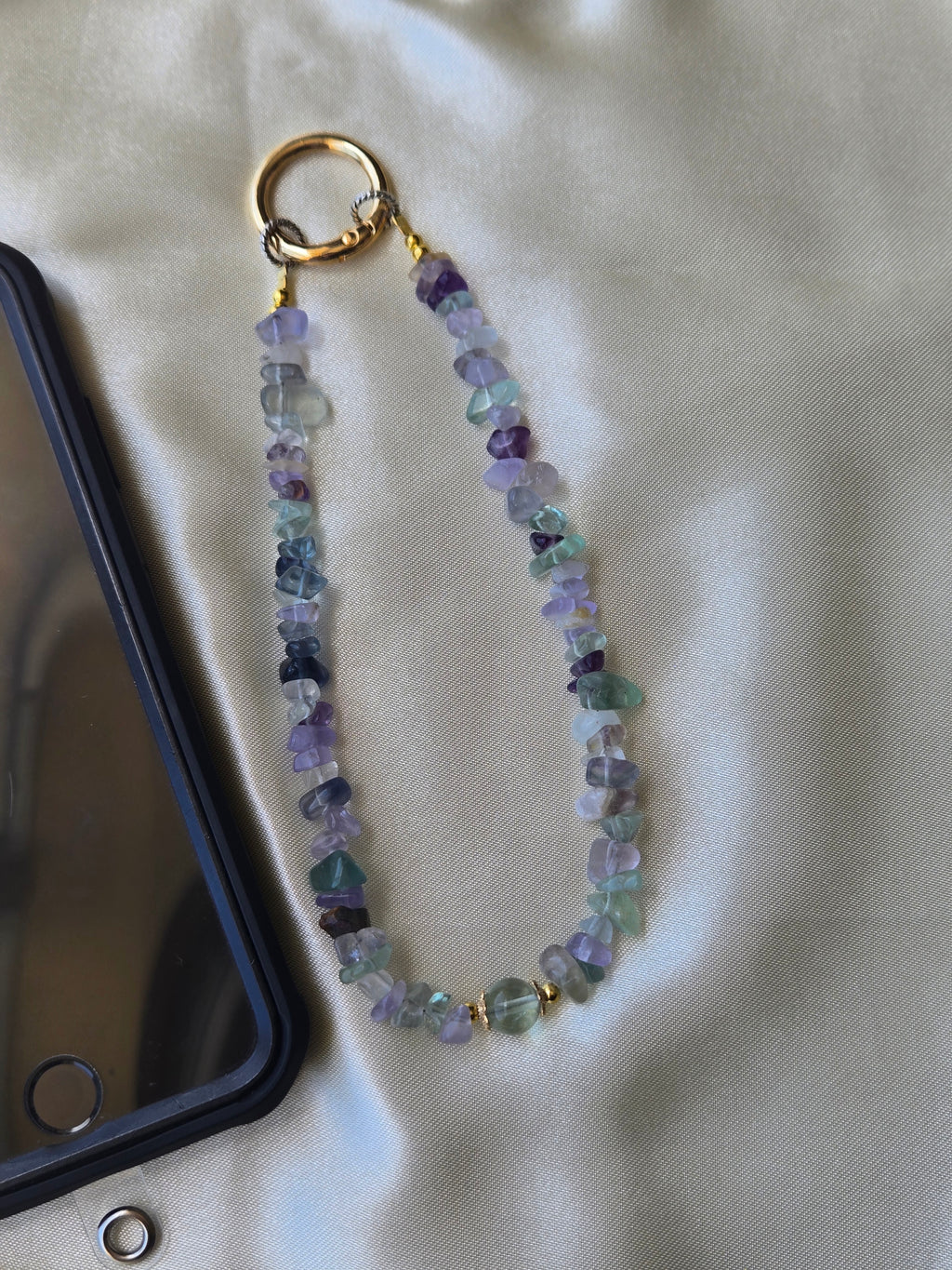 Pastel Fluorite Phone Charm