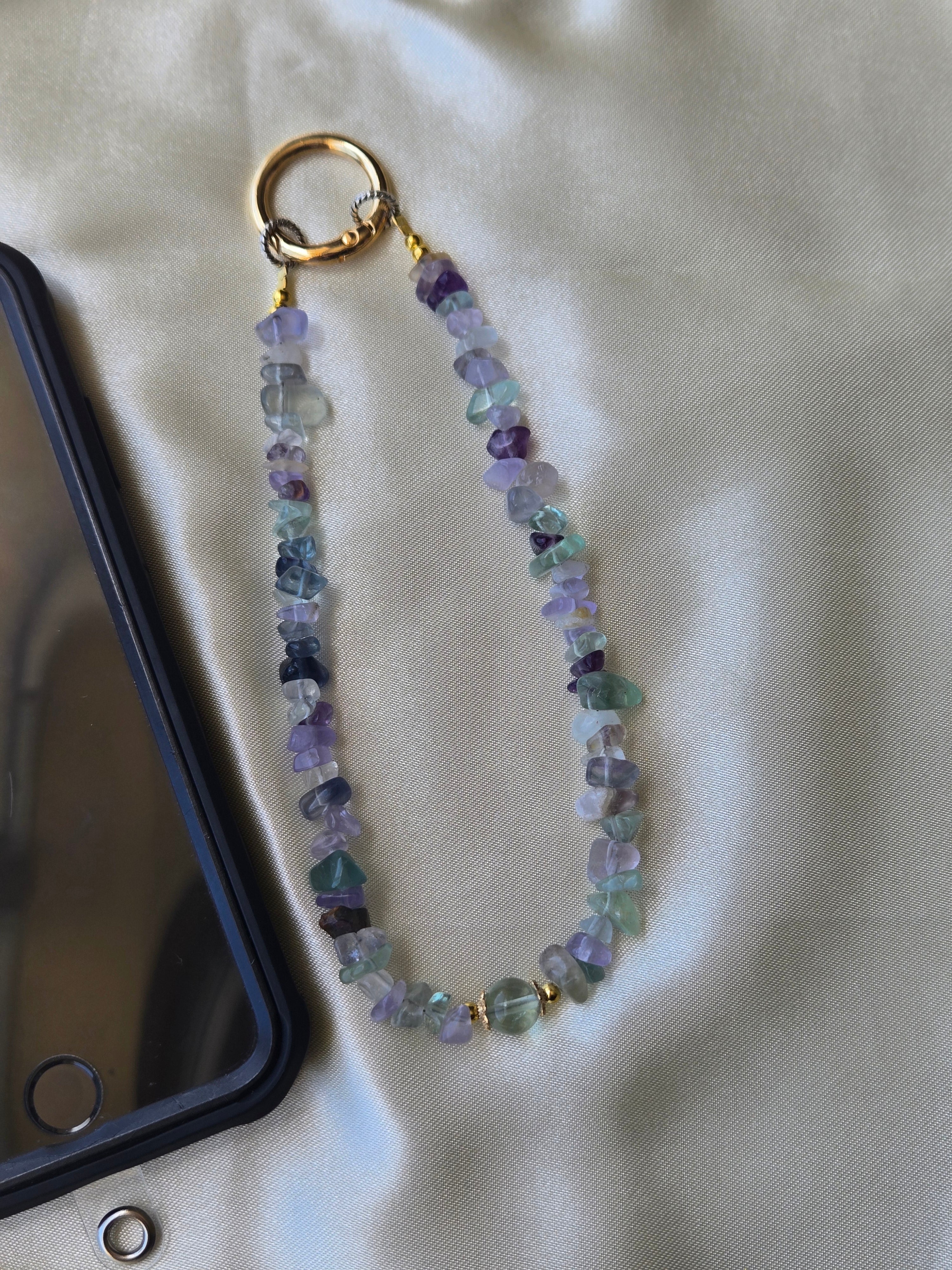 Pastel Fluorite Phone Charm