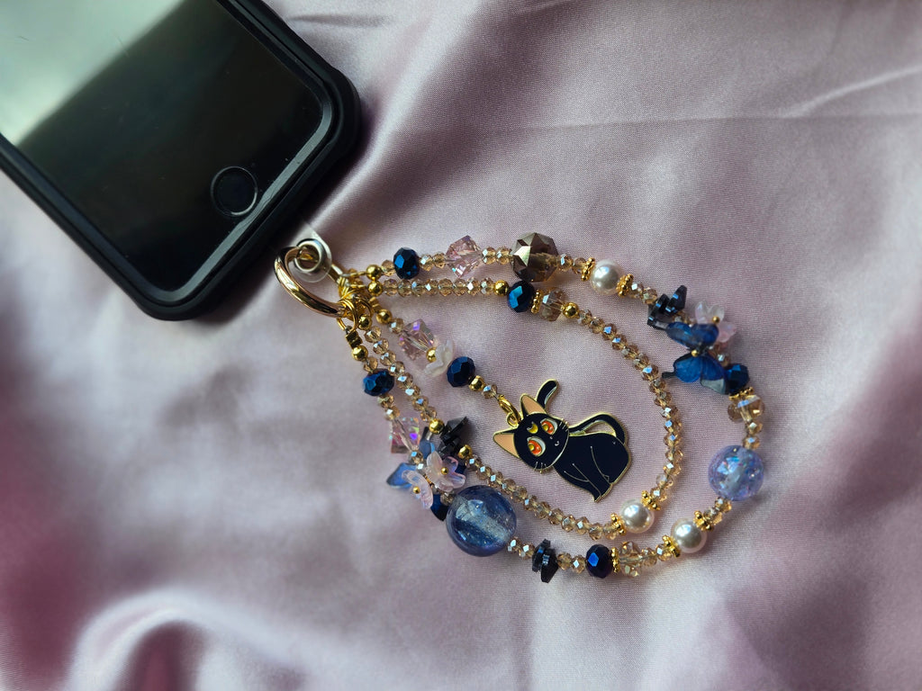 Black Cat Phone Charm