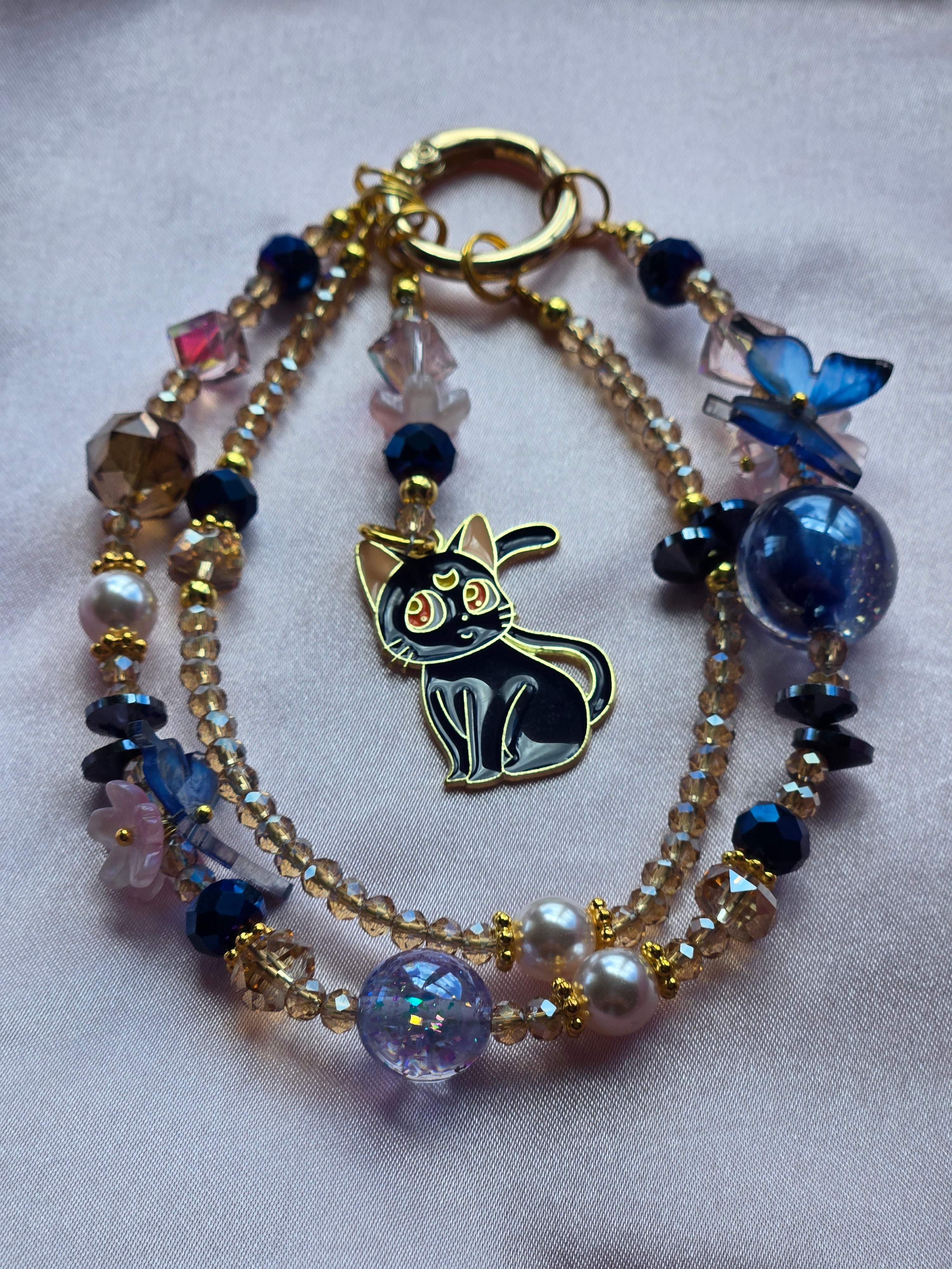 Black Cat Phone Charm