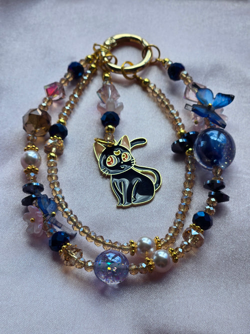 Black Cat Phone Charm